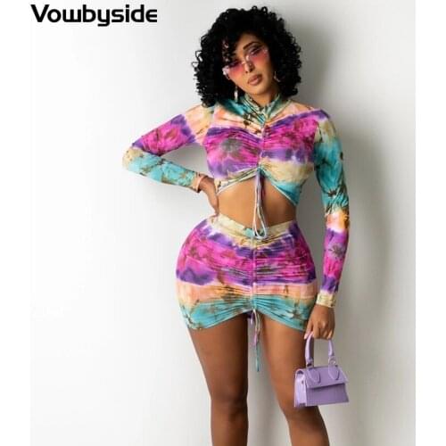 Womens Dress Sets Round Neck Long Sleeve Sexy Dress