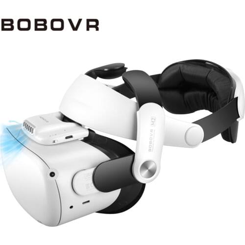 BOBOVR F2 Quest 2 Fan Defogging with PU Leather Face Pad for Oculus Quest 2 Portable Storage Case Bag for M2 Quest 2 Halo Strap