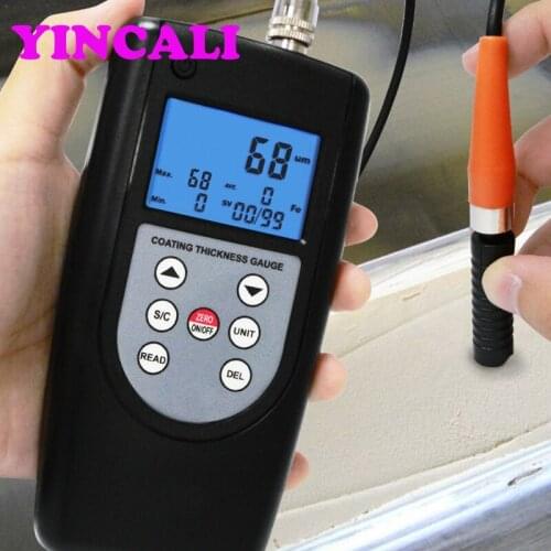 Fast shipping Coating Thickness Gauge Meter CM-1210B F&NF Type Coating Thickness Tester can Memory 99 Groups Data Range 0~2000um
