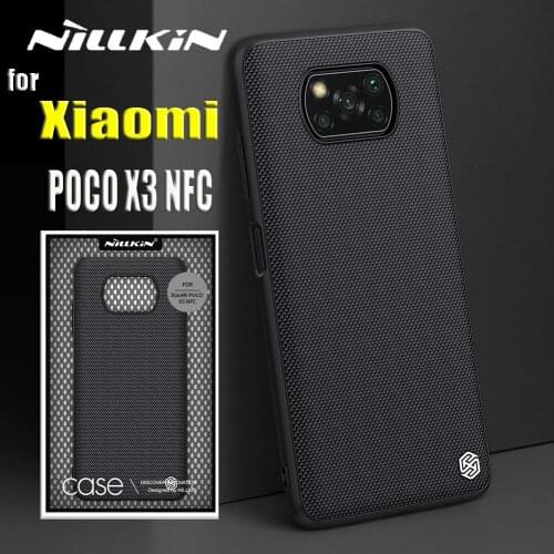 For Xiaomi POCO X3 NFC Case Nillkin Textured Nylon Fiber Durable Non-slip Soft TPU Shockproof Cover on POCO X3 NFC Funda Coque