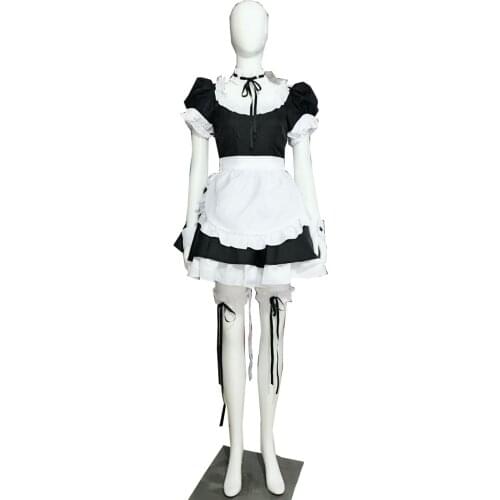 2021 Custom Made Black and White Saber Maid Cosplay Costume From Fate Stay Night Cosplay Costumes