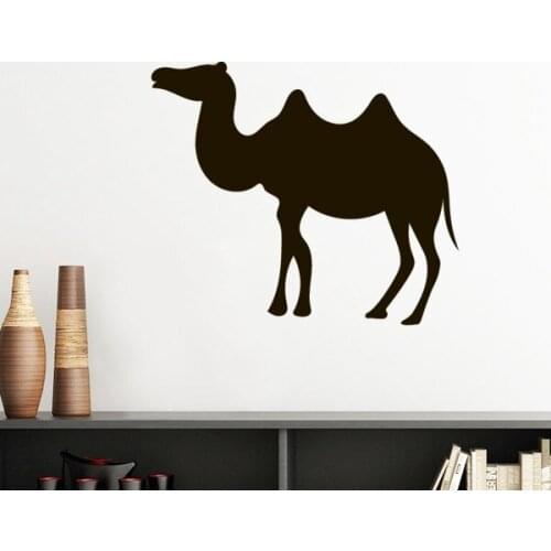 Black Camel Cute Animal Portrayal Silhouette Removable Wall Sticker Art Decals Mural DIY Wallpaper for Room Decal