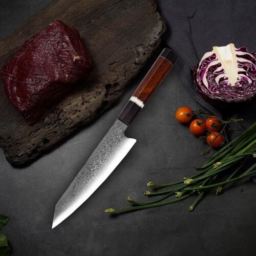 Damascus Kitchen Knife Handmade Chef Knife VG10 Japanese Damascus Steel Kiritsuke Kitchen Knife Gift Box