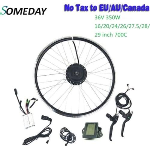 SOMEDAY E-bike kit 36V 350W front brushless Gear Hub Motor Wheel with KT LCD3 display Electric Bicycle Conversion Kit