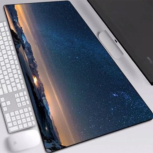 Night Sky Mouse-pad with Sewn Edges Thermal Transfer Printed Mice Mat Laptop Notebook Keyboard Pad Gaming Accessories 2mm/3mm