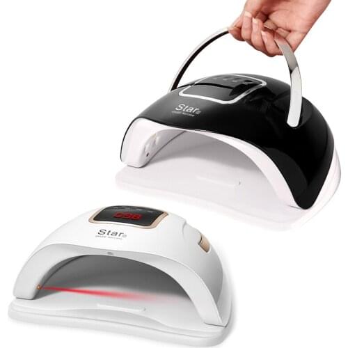 Star2 72W Nail Lamp Portable UV LED Nails Dryer Gel Polish Curing Light Manicure Machine with 4 Timer Setting Smart LCD