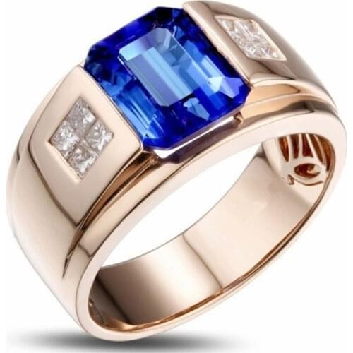 FDLK Fashion Mens Accessories Zircon Carbide Mens Ring Engagement Wedding Ring Four Colors Available
