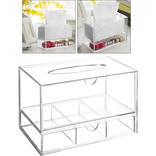 New Acrylic Makeup Organizer Rack Jewelry Drawers Storage Box Case Clear