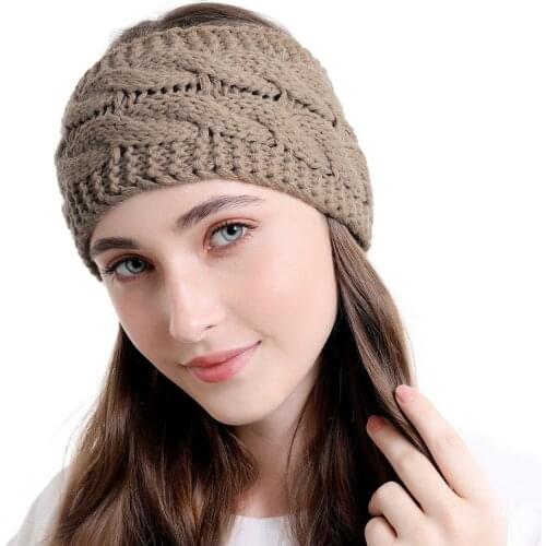 Ribbed Knitted Women Headbands Fashion Winter Warm Simple Elegant Female Hair Accessories Vintage Baroque Sweet Lady Headband