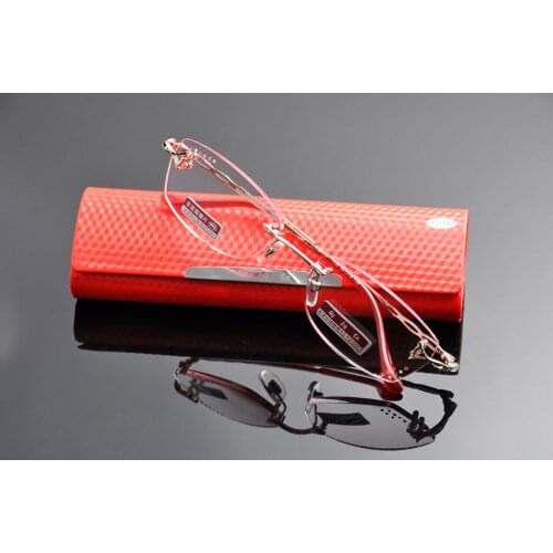 =CLARA VIDA=GRACE WOMEN DIAMOND SIDE CUTTED LUXURY RIMLESS QUEEN STYLE READING GLASSES +1 +1.5 +2 +2.5 +3 +3.5 +4