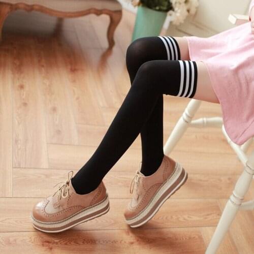 Sexy Socks Striped Long Socks Women Long Stockings Warm Thigh High Socks For Ladies Girls New Fashion Striped Knee Socks Women