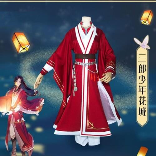 Hot Anime Tian Guan Ci Fu Juvenile Hua Cheng San Lang Cosplay Costume Halloween Carnival Accessories Customer Size Made