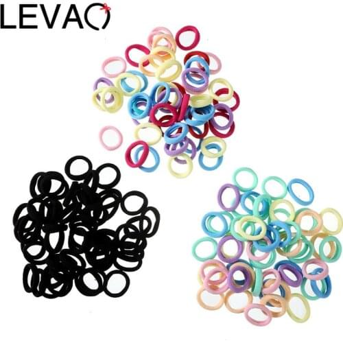LEVAO 50pcs/lot 3CM Hair Accessories Women Rubber Bands Scrunchy Elastic Hair Bands Girls Headband Decorations Ties Gum for Hair