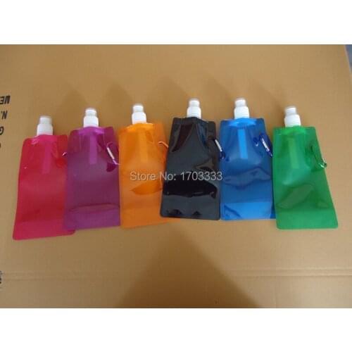 Wholesale Custom Printing 450ml Gourd Shape Sport Collapsible Foldable Water Bottle Hot Selling Promotional Gifts