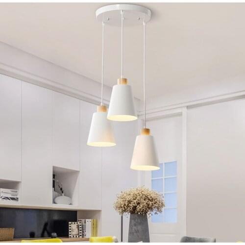 Modern Iron Pendant Light Bedroom Dining Room Hang Lamp Nordic Metal Pendant Lamps Kitchen Light Fixtures Suspension Luminaire