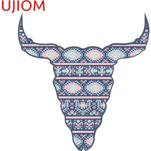 UJIOM Hand Drawn Bull Skull Mural Art Home Decoration Living Room Decor Wall Stickers Home Office Bathroom Vinyl Wallpaper