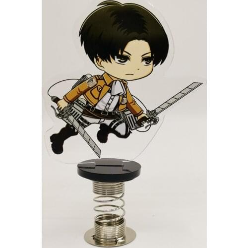 Anime Attack on Titan Car decorations Moving head spring dolls Car interior decorations toy gift