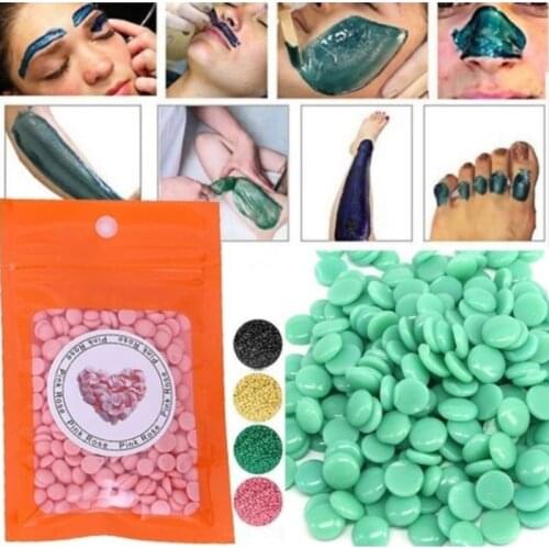 100g Natural Herbal Scent Hard Wax Beans Unisex Depilatory Hot Film Beads Waxing Pellets No Strip Nose Body Hair Removal Random