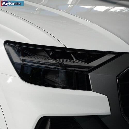 Car Headlight Protective Film Restoration Taillight Transparent Black TPU Sticker For Audi Q8 S8 RSQ8 2019 2020 Accessories