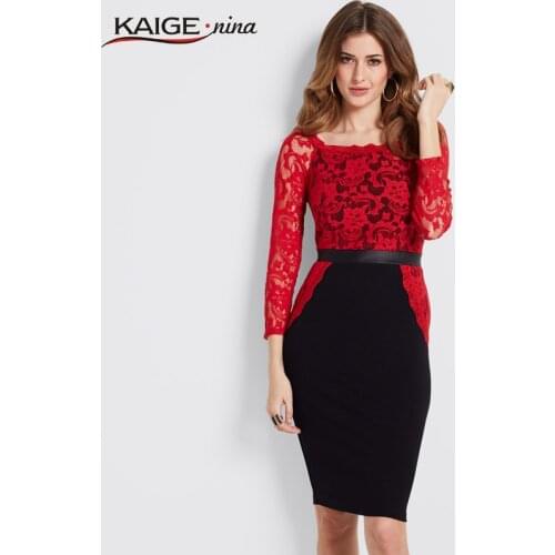 KaigeNina New Fashion Hot Sale Women Flower Natural Simple Printing Cloth slash Neck Mid-Calf lace knitting cotton Dress 18002 a