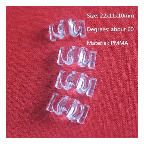 10 pcs peanuts lens 22x11x10mm street light lens 60 degrees