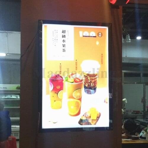 5Units Black Slimline Magnetic Aluminum Frame LED Illuminated Menu Light Boxes A1 for Take AWAY,Shop,Restaurant