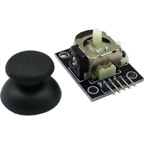 50PCS/LOT XY joystick module 2.54mm 5-pin biaxial button rocker for PS2 game rocker for electronic sensor construction