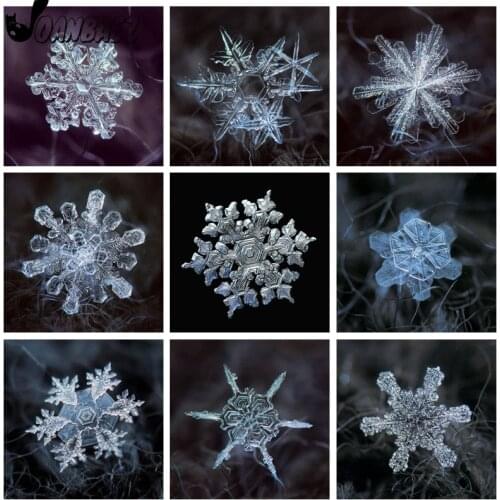 Snowflake 5D Diy Diamond Painting Cross Stitch Embroidery Black Mosaic Hand Inlaid Wall Decoration Craft Gift Home Decoration