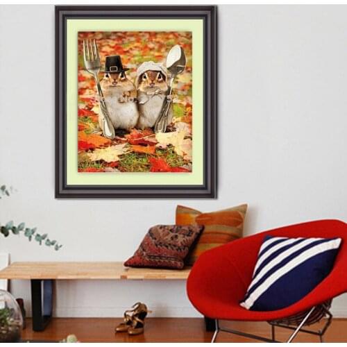 Free Shipping Diy Cross Stitch Home Decor Paint Diamond Painting Embroidery Christmas Love Rats Mosaic Pictures Of Rhinestones