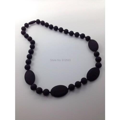 Free Shipping Silicone Teeth Necklaces Silicone Teething Beads DIY Jewelry for Mother Jewelry Baby Chewing Necklaces Teethers
