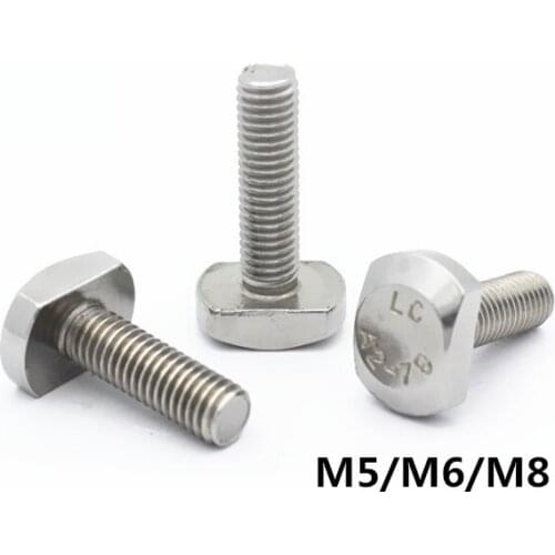 M5/M6/M8 GB37 T-Shapep T-Style T Head Screw Bolts Stainless Steel Screw
