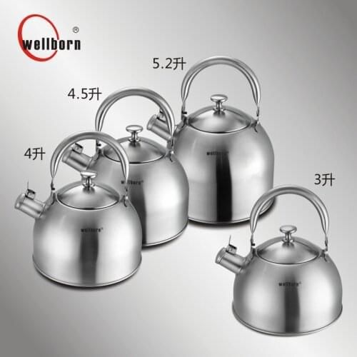 304 Stainless Steel Household Kettle Whistle 3L/4L/6L Thickened Double Bottom Gas Induction Cooker Gas Kettle