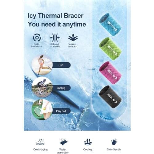 Tennis Wrist Brace Wristband Fitness Weightlifting Running Cycling Sweat Band Ice Feeling Wristband Men Women Wristband