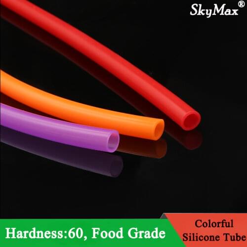 1 Meter Food Grade ID 1 2 3 4 5 6 7 8 9 10 mm Silicone Tube Flexible Rubber Hose Soft Drink Pipe Water Connector Colorful