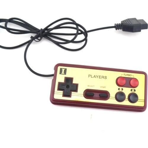 50 PCS a lot gaming console gamepad 8-bit style 15Pin Plug Cable Controller For N-E-S for F-C joystick handle