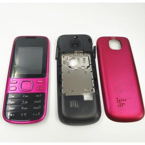 Full Housing For Nokia 2690 Housing Front Faceplate Frame Cover Case+Back Cover/battery Door Cover+Keypad