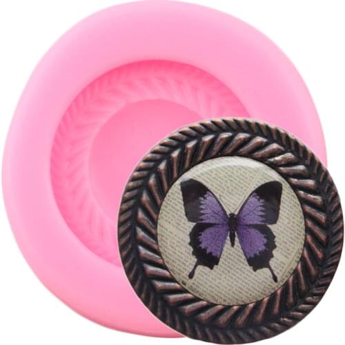 Round Frame Silicone Molds Resin Clay Candy Mould DIY Party Fondant Cake Decorating Tools Chocolate Gumpaste Moulds