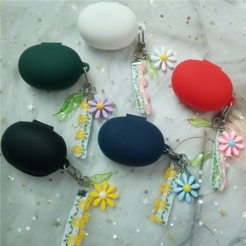 Cute Earphone Case With Keyring for Realme Buds Air2 Neo Headphones Cover For Realme Buds Q Earphone Charging Bags