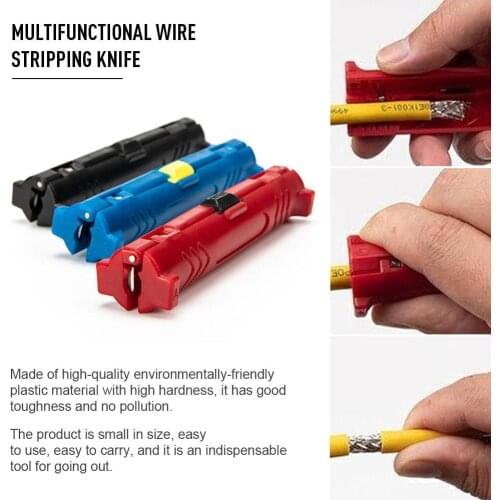 Multi-function Electric Wire Stripper Pen Rotary Coaxial Wire Cable Pen Cutter Stripping Machine Pliers Tool for Cable Puller To