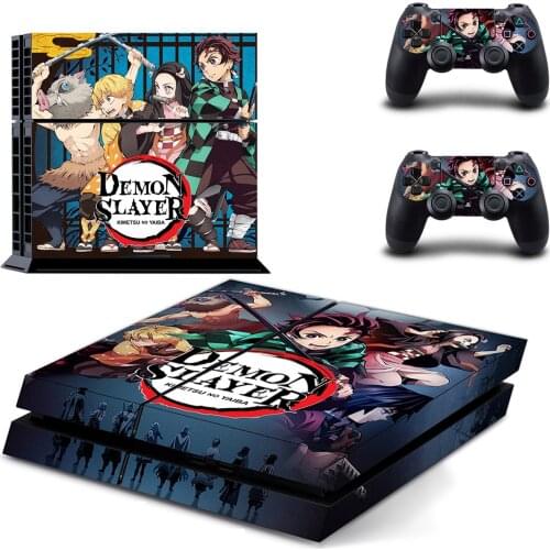 Demon Slayer Decal PS4 Skin Sticker For Playstation 4 Console protection film +2Pcs Controllers cover