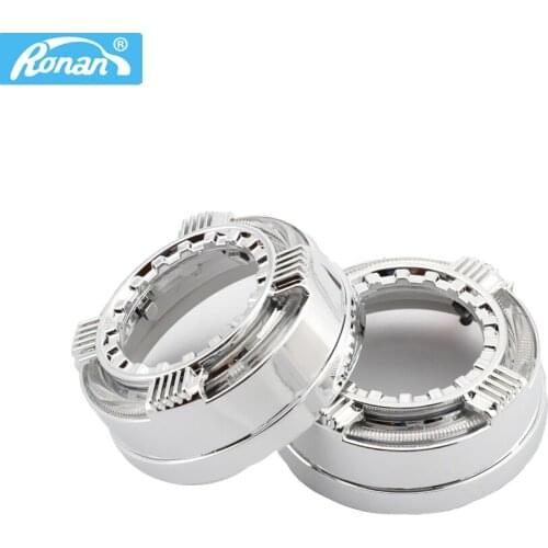RONAN 2.5'' 3.0inch LED optic Angel Eyes Daytime Running Light with Shrouds Masks white car styling without bi-xenon projector