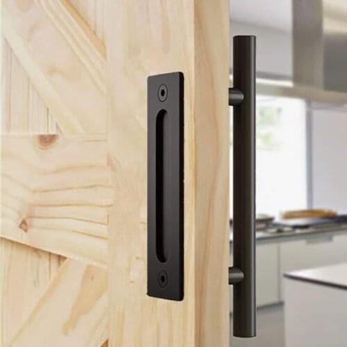Barn door handle Bathroom glass door Knob split double-sided pull door sliding door universal 12 "handles indoor wooden
