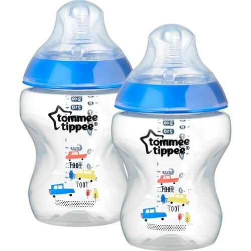 Tommee Tippee PP Closer to Nature Feeding Bottle, 260 ml x 2-Blue