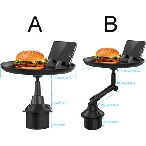 Universal SUV Car Cup Holder Mount Stand for Cellphone Mobile Phone Smartphone Meal Snack Drink Car Food Tray