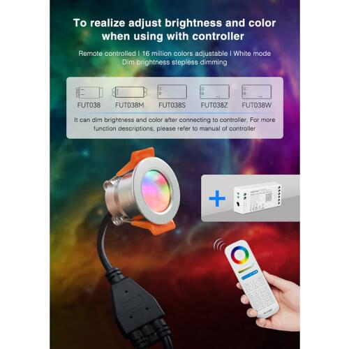 Miboxer mini 3W Waterproof IP66 LED Spotlight 12V Single Color/Dual White/RGB/RGBW LED Downlight Dimmable 2.4G Remote Control