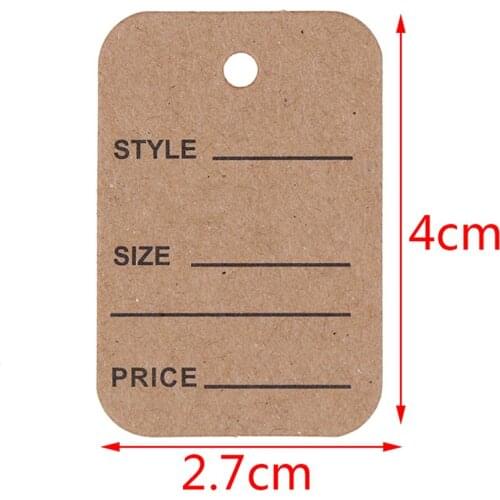 Kraft Paper Tag Head Label Festival Note DIY Blank Price Hang Tag Birthday Wedding Party Paper 100 pcs Cards Gift Tag Paper Tags