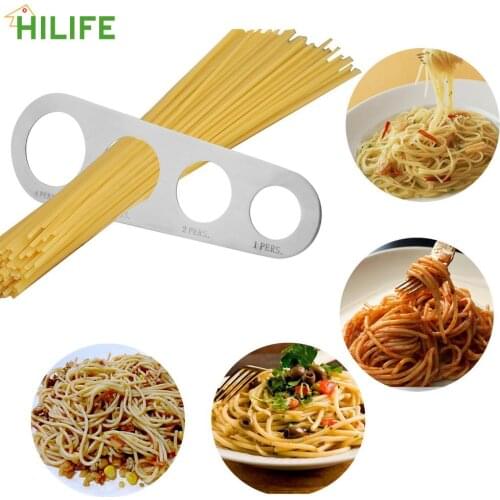 HILIFE 4 Holes Spaghetti Measurer Stainless Steel Kitchen Accessories Pasta Noodle Measure 1Pcs