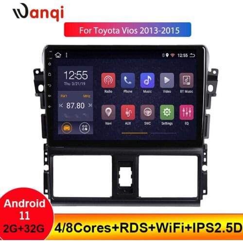 10.1inch 4G 2+32G Android 8.1 Car Multimedia DVD Player for Toyota Vios Yaris 2013 2014 2015 CAR GPS Navigation Radio BT SWC