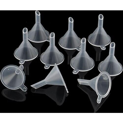 10pcs Plastic Small Funnels Kitchen Small Plastic For Perfume Diffuser Bottle Mini Liquid Oil Funnels Labs Creative Bottleneck