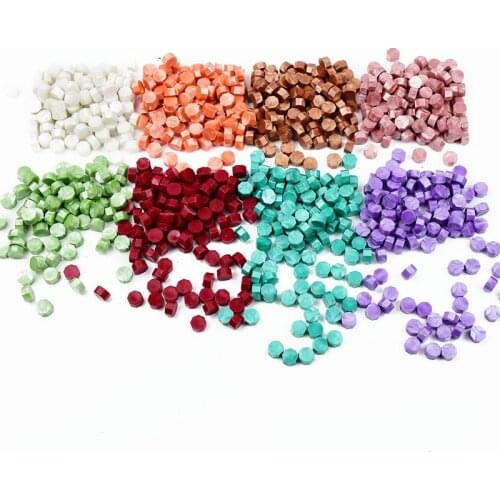 100pcs Stamp Beads Sealing Wax Envelope Wax Seal Bean Ancient Sealing Wax Stamp Vintage Craft Wedding Party Decoration